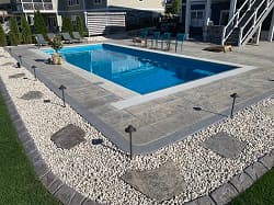 Decorative concrete patio